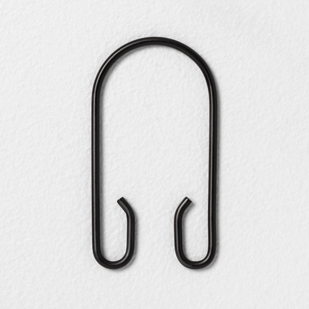 Decorative Shower Curtain Rings 12pc Set Matte Black - Hearth & Hand™ with Magnolia - Bellso